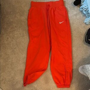 Nike Red Sweatpants Relaxed Fit Joggers